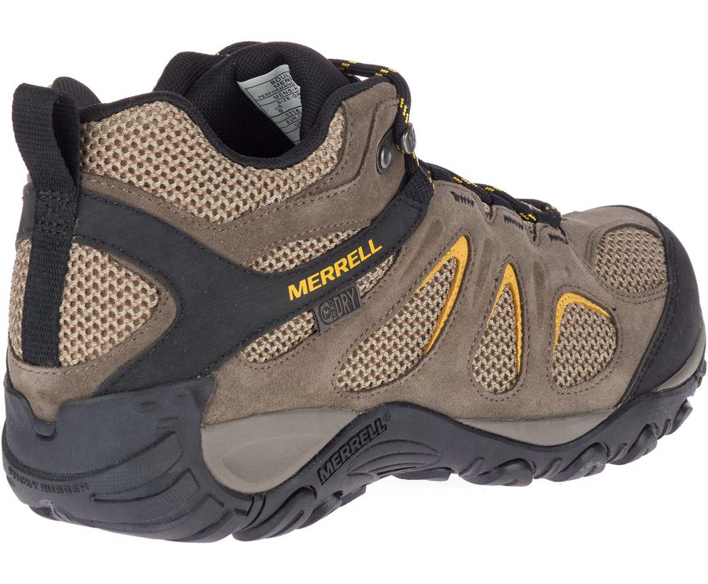 Merrell Hiking Boots Brown - Yokota 2 Mid Waterproof Wide Width - Mens 30OUZBRSC